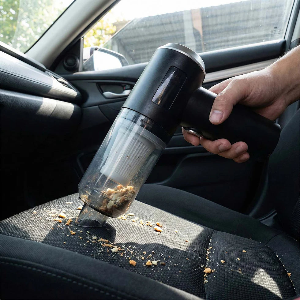 3 in 1 Wireless Mini Car Vacuum Cleaner – Powerful Suction, Rechargeable, with Blower Function for Car & Home