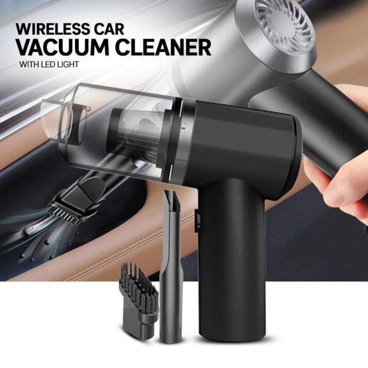 3 in 1 Wireless Mini Car Vacuum Cleaner – Powerful Suction, Rechargeable, with Blower Function for Car & Home